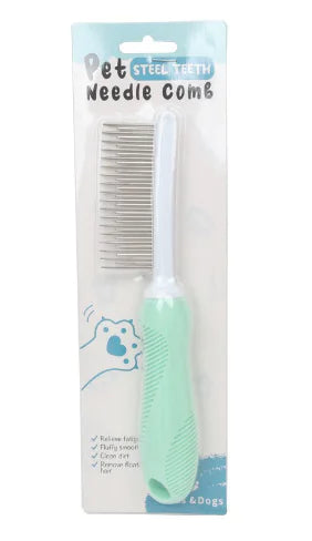 Pente de Agulha para Higiene de Animais de Estimação para Limpeza de Pelo (Peça Única)
